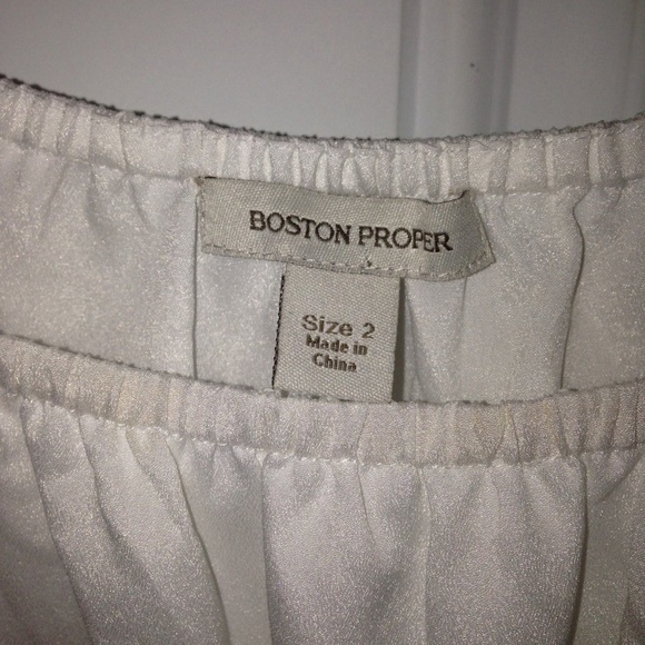 Boston Proper Size 2 Blouse White Off Shoulders - Picture 4 of 7